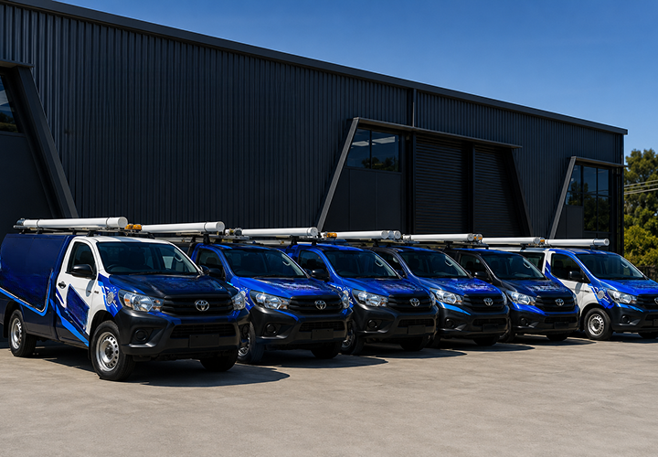 Fleet of Chatswood Blocked Drains plumbing vans