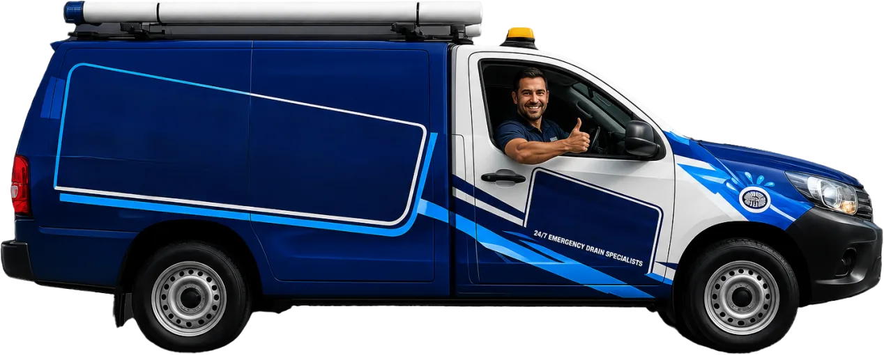 Our drain service van out on a Chatswood job