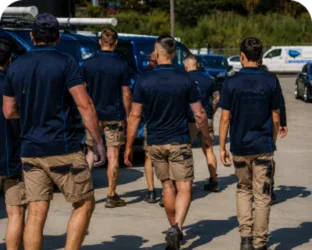 Plumbers loading up before a Chatswood job