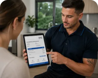 Going through the estimate with a Chatswood customer